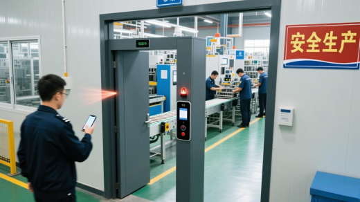 人臉識別+手機識別安檢門系統(tǒng)在工廠應用